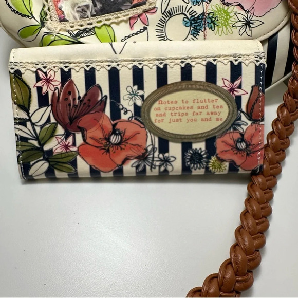 Vintage floral crossbody bag & wallet  set mademoiselle by disasterdesigns.co.uk - Picture 9 of 16